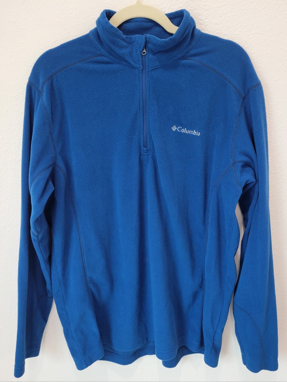 Columbia Sportswear Mens M Blue Lightweight Fleece 1/4‎ Zip Pullover Gorpcore